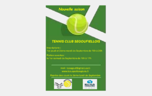Dates inscriptions et portes ouvertes nouvelle saison TCS