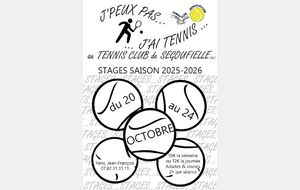 Stage Tennis Octobre